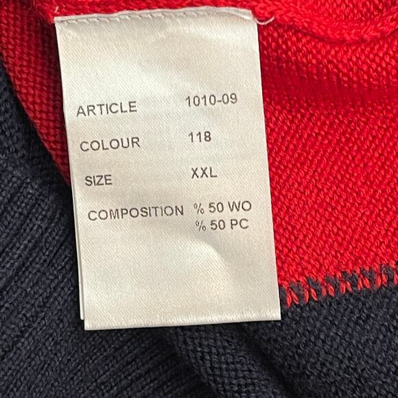 VINTAGE Y2K Ted Lapidus Military Style Sweater w Padded Elbows/Shoulders Sz XXL - Picture 6 of 7